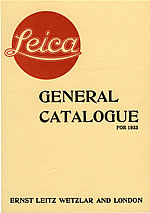 Leica General Catalogue for 1933 