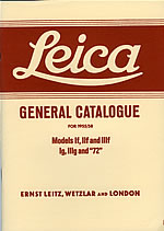  Leica General Catalogue for 1955-58