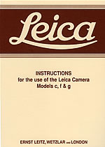  Leica Instructions for Models c, f and g 