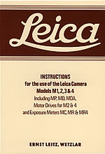  Leica Instructions for Models M1, M2, M3 & M4 